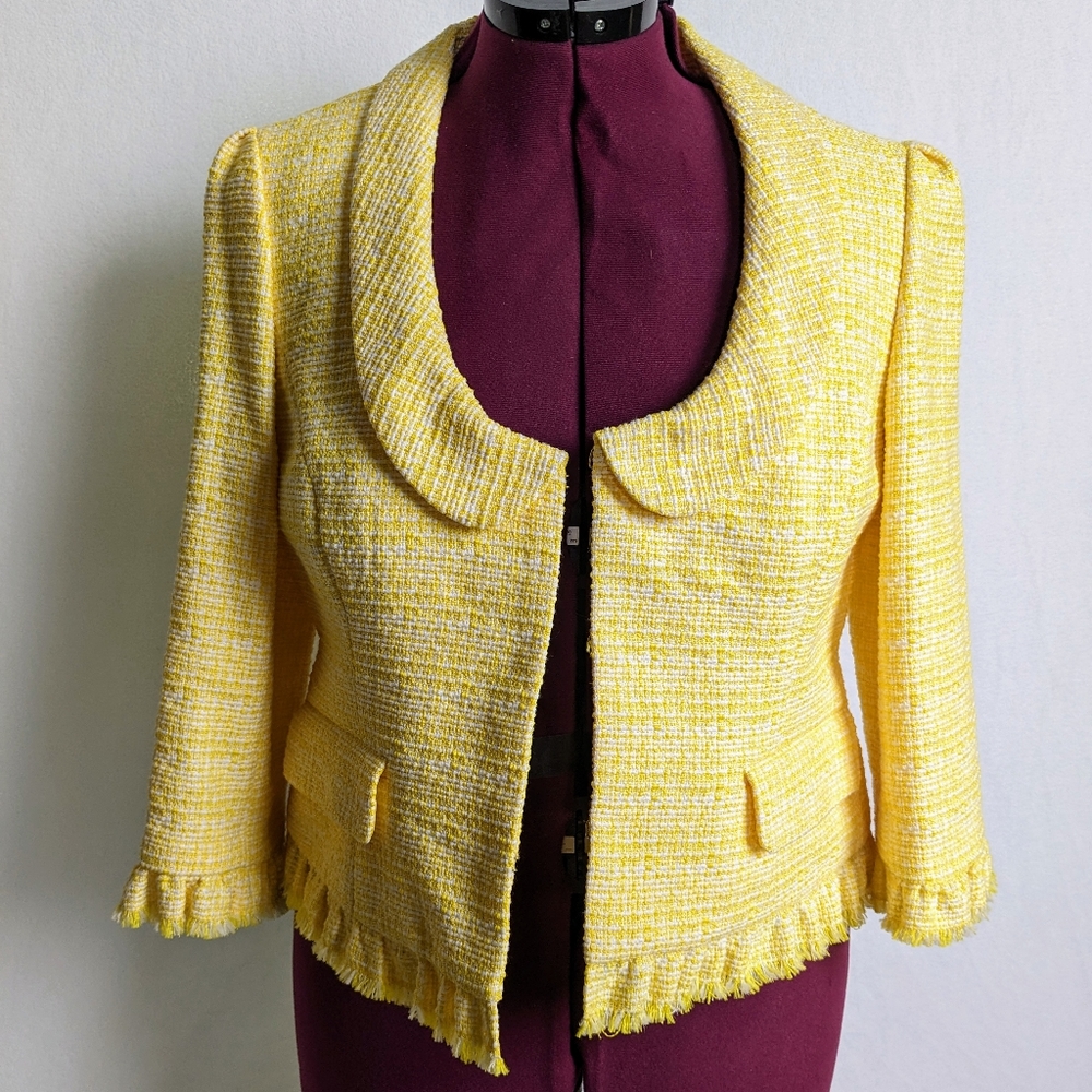 Ann Taylor Loft Brand New Tweed yellow Blazer